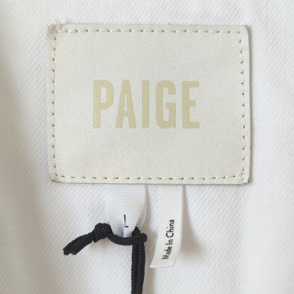 Paige Vivienne This Sh*t Is Bananas Custom Relaxed Cropped Denim Jacket White L - Picture 4 of 15